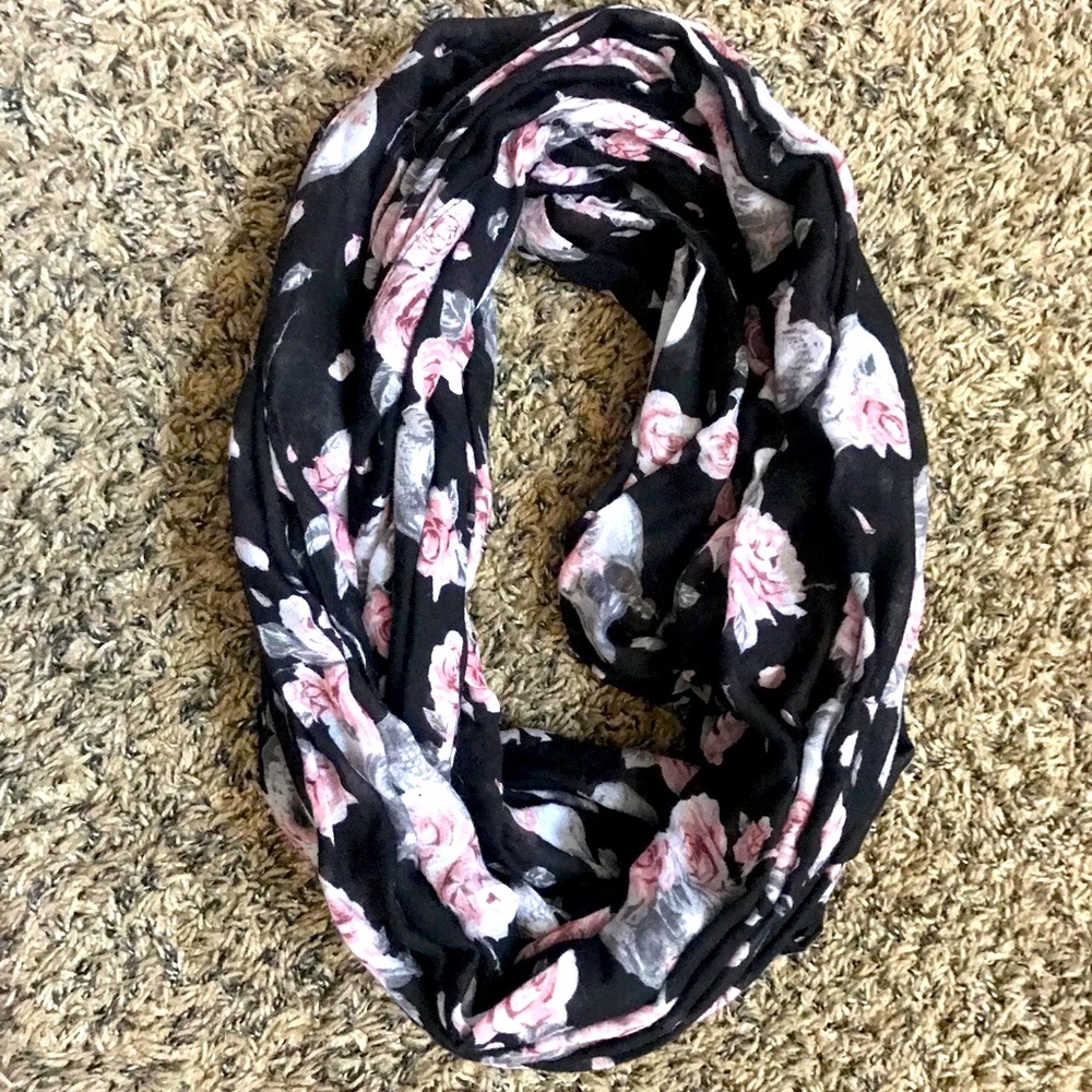 Torrid, skull and floral scarf